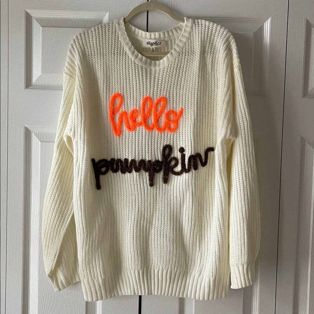 Hello pumpkin oversized sweater - Picture 3 of 5